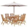 vidaXL Ensemble de salle &agrave; manger pour jardin 7 pcs Marron