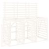 vidaXL Abri pour poubelle triple sur roulettes blanc bois pin