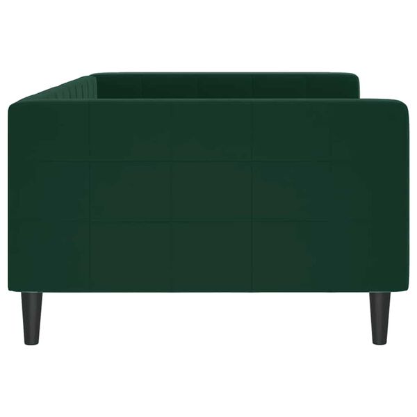 vidaXL Lit de repos sans matelas vert fonc&eacute; 100x200 cm velours