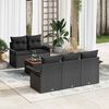 vidaXL Ensemble de canap&eacute; de jardin avec coussin 6 pcs Noir