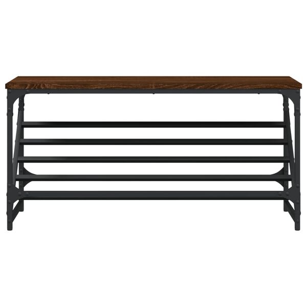 vidaXL &Eacute;tag&egrave;re &agrave; chaussures ch&ecirc;ne marron 90x30x45 cm bois d'ing&eacute;nierie