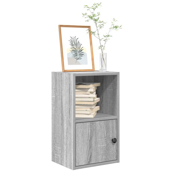 vidaXL Biblioth&egrave;que sonoma gris 31x24x52 cm bois d'ing&eacute;nierie