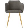 vidaXL Chaises &agrave; manger lot de 6 gris fonc&eacute; velours