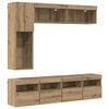 vidaXL Meuble TV 7 pcs Ch&ecirc;ne artisanal Bois d'ing&eacute;nierie