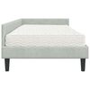 vidaXL Cadre de lit d'angle avec matelas 2 pcs Gris clair Velours