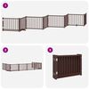 vidaXL Barri&egrave;re pour chien porte pliable 8 panneaux bois de peuplier