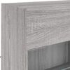 vidaXL Ensemble de meubles TV muraux 6pcs et lumi&egrave;res LED sonoma gris