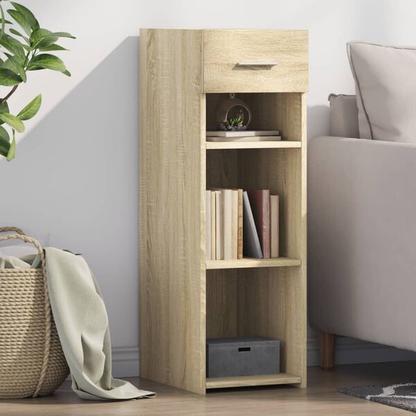 vidaXL Buffet ch&ecirc;ne sonoma 30x42,5x93 cm bois d'ing&eacute;nierie