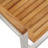 vidaXL Chaises de jardin lot de 2 Bois teck solide et acier inoxydable