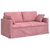 vidaXL Canap&eacute; 2 pcs Rose 158 x 78 x 80 cm Velours