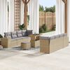 vidaXL Ensemble de canapé de jardin 11 pcs Beige et Gris clair