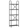 vidaXL &Eacute;tag&egrave;re Ch&ecirc;ne noir 60 x 30 x 183 cm Bois d'ing&eacute;nierie