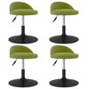 vidaXL Chaises pivotantes &agrave; manger lot de 4 Vert clair Velours