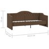 vidaXL Lit avec &eacute;clairage USB Marron fonc&eacute; Tissu 90x200 cm