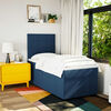 vidaXL Sommier &agrave; lattes de lit avec matelas Bleu 90x200 cm Tissu