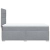 vidaXL Sommier &agrave; lattes de lit avec matelas gris clair 80x200 cm tissu