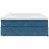 vidaXL Lit avec rangement et matelas Bleu fonc&eacute; 120 x 200 cm Velours
