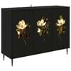 vidaXL Buffet BREMEN Ch&ecirc;ne noir 102 x 33 x 76 cm Bois d'ing&eacute;nierie