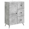 vidaXL Buffet Gris b&eacute;ton 66 x 34,5 x 90 cm Bois d'ing&eacute;nierie