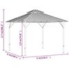 vidaXL Tonnelle avec parois lat&eacute;rales et toit double 3x3 m Anthracite