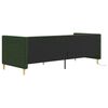 vidaXL Lit avec matelas et &eacute;clairage USB Vert fonc&eacute; Tissu 90x200 cm