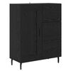 vidaXL Haut Armoire 2 pcs Ch&ecirc;ne noir Bois Agglom&eacute;r&eacute; et Verre