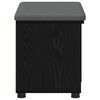 vidaXL Banc d'entr&eacute;e avec coussin Ch&ecirc;ne Noir 60 x 38 x 46 cm