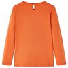 T-shirt enfants &agrave; manches longues orange br&ucirc;l&eacute; 116