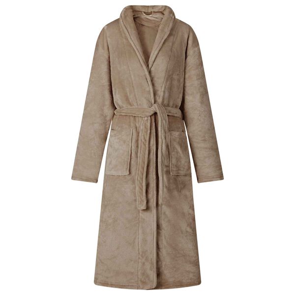 vidaXL Robe de bain sans capuche Camel xl Flanelle