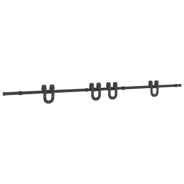 vidaXL Kit de quincaillerie de porte coulissante 366 cm acier noir