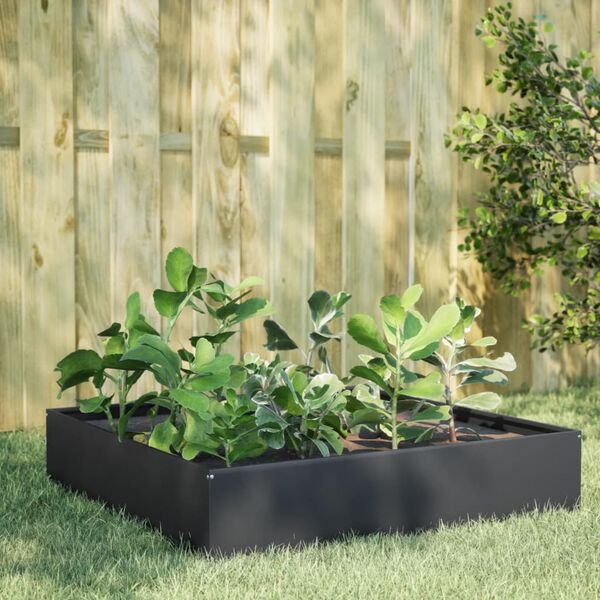 vidaXL Lit sur&eacute;lev&eacute; de jardin anthracite 100x100x33,5 cm acier