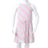 Robe pour enfants avec cordon de serrage sans manches rose 92