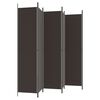 vidaXL Cloison de s&eacute;paration 6 panneaux Marron 300x220 cm Tissu