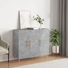 vidaXL Buffet gris b&eacute;ton 90x34x80 cm bois d'ing&eacute;nierie