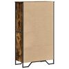 vidaXL Buffet haut ch&ecirc;ne fum&eacute; 79,5x35,5x137,5 cm bois d'ing&eacute;nierie