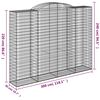 vidaXL Paniers &agrave; gabions arqu&eacute;s 7 pcs 300x50x220/240 cm fer galvanis&eacute;