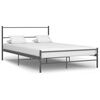 vidaXL Cadre de lit avec t&ecirc;te de lit sans matelas gris 160x200cm m&eacute;tal