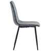 vidaXL Chaises &agrave; manger lot de 2 noir similicuir