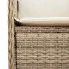 vidaXL Salon de jardin avec coussins 5 pcs beige r&eacute;sine tress&eacute;e