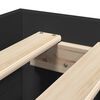 vidaXL Cadre de lit sans matelas noir 100x200 cm bois d'ingénierie