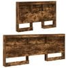 vidaXL T&ecirc;te de lit de rangement Ch&ecirc;ne fum&eacute; 207,5 x 137,5 x 76,5 cm