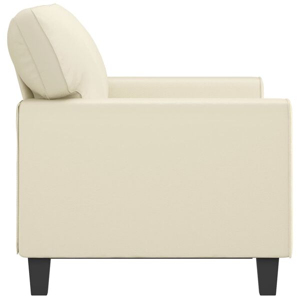 vidaXL Canap&eacute; &agrave; 2 places Cr&egrave;me 120 cm Similicuir
