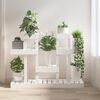 vidaXL Support &agrave; plantes Blanc 104,5x25x77,5 cm Bois massif de pin