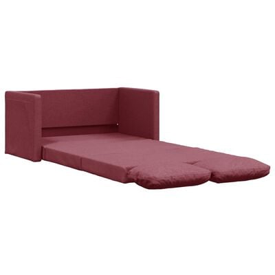 vidaXL Canapé-lit 2 en 1 rouge bordeaux 112x174x55 cm tissu