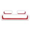 3 &Eacute;tag&egrave;res cubes suspendues MDF stockage livre/DVD blanc/rouge