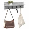 vidaXL Porte-manteau mural Montage mural Gris Sonoma 60 x 10,5 x 18 cm
