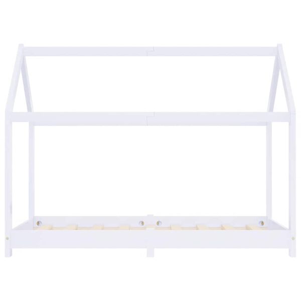 vidaXL Cadre de lit d'enfant Blanc Bois de pin massif 70x140 cm