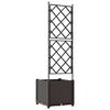 vidaXL Cache-pot de jardin Marron 40 x 40 x 143 cm Acier