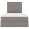 vidaXL Lit avec rangement et LED avec LED Taupe 120 x 200 cm Polyester