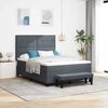 vidaXL Lit &agrave; ressorts avec matelas Gris fonc&eacute; 160 x 200 cm Velours